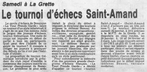 Stage d’Échecs Jeunes @ Maison de Quartier Grette-Butte Besançon