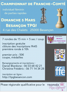Stage d’Échecs Jeunes @ Maison de Quartier Grette-Butte Besançon