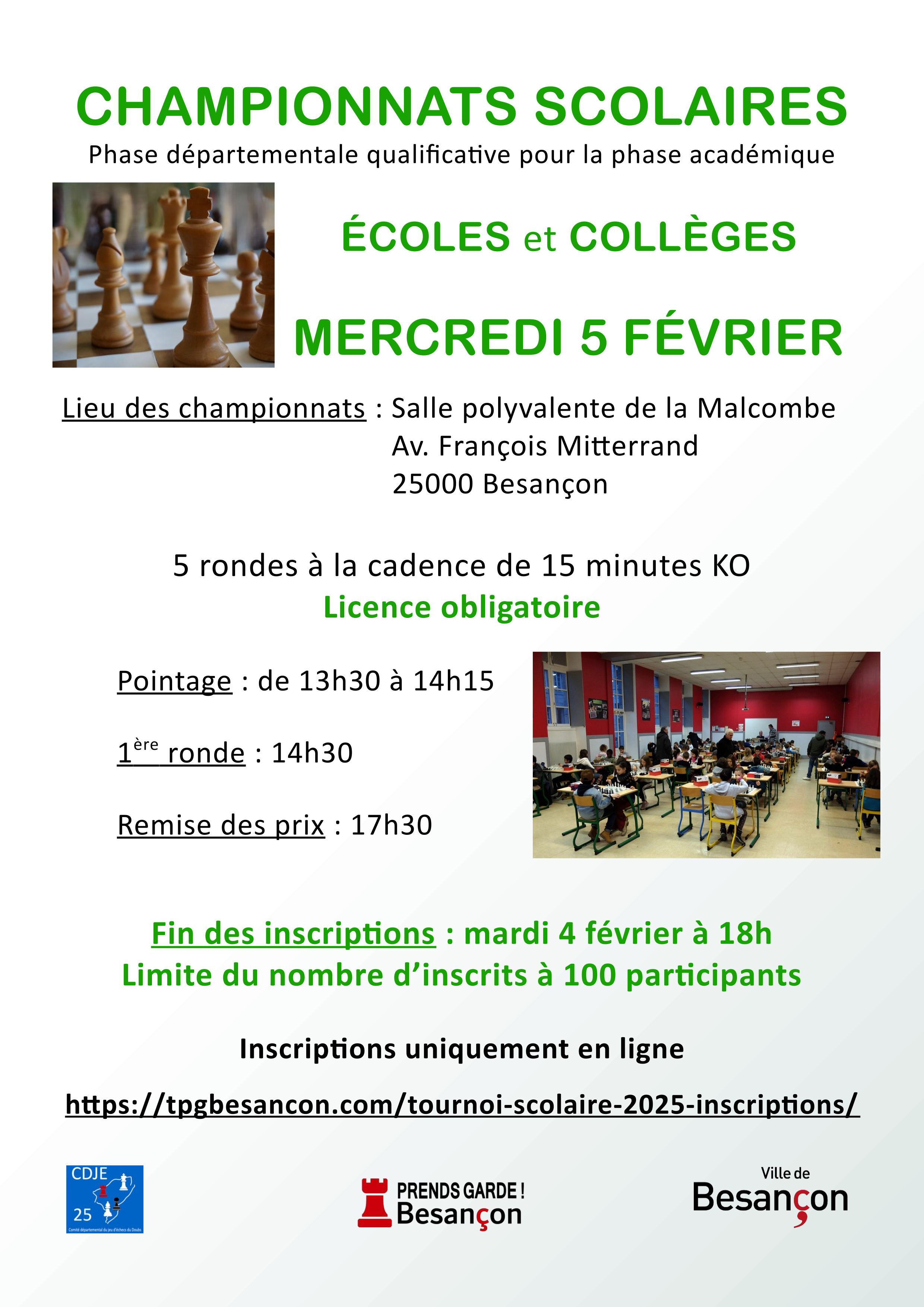 Tournoi scolaire @ Salle Polyvalente de la Malcombe